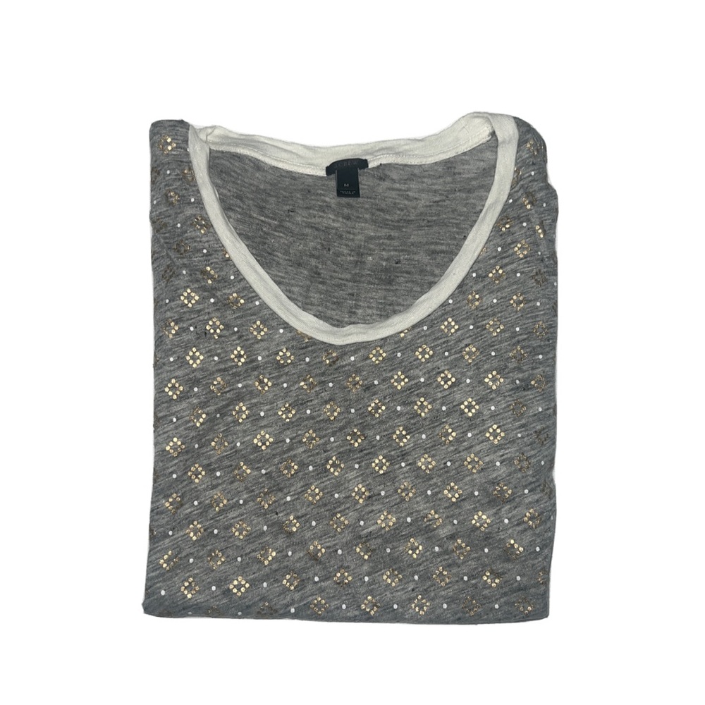J Crew Metallic Tee XXS
